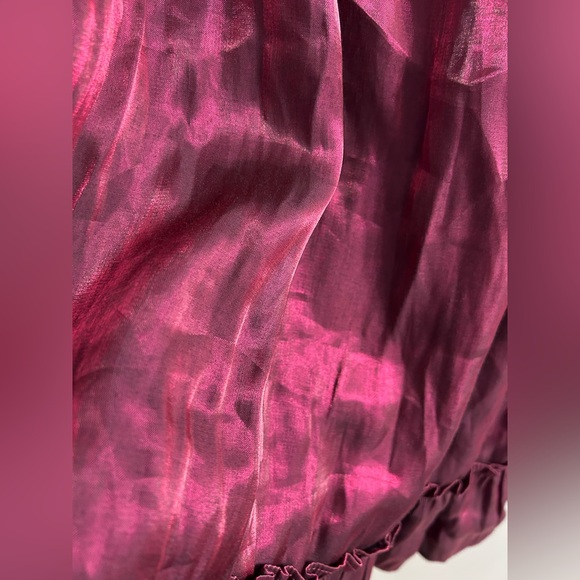 Lola may smock dress in shimmer red wine - Picture 8 of 8